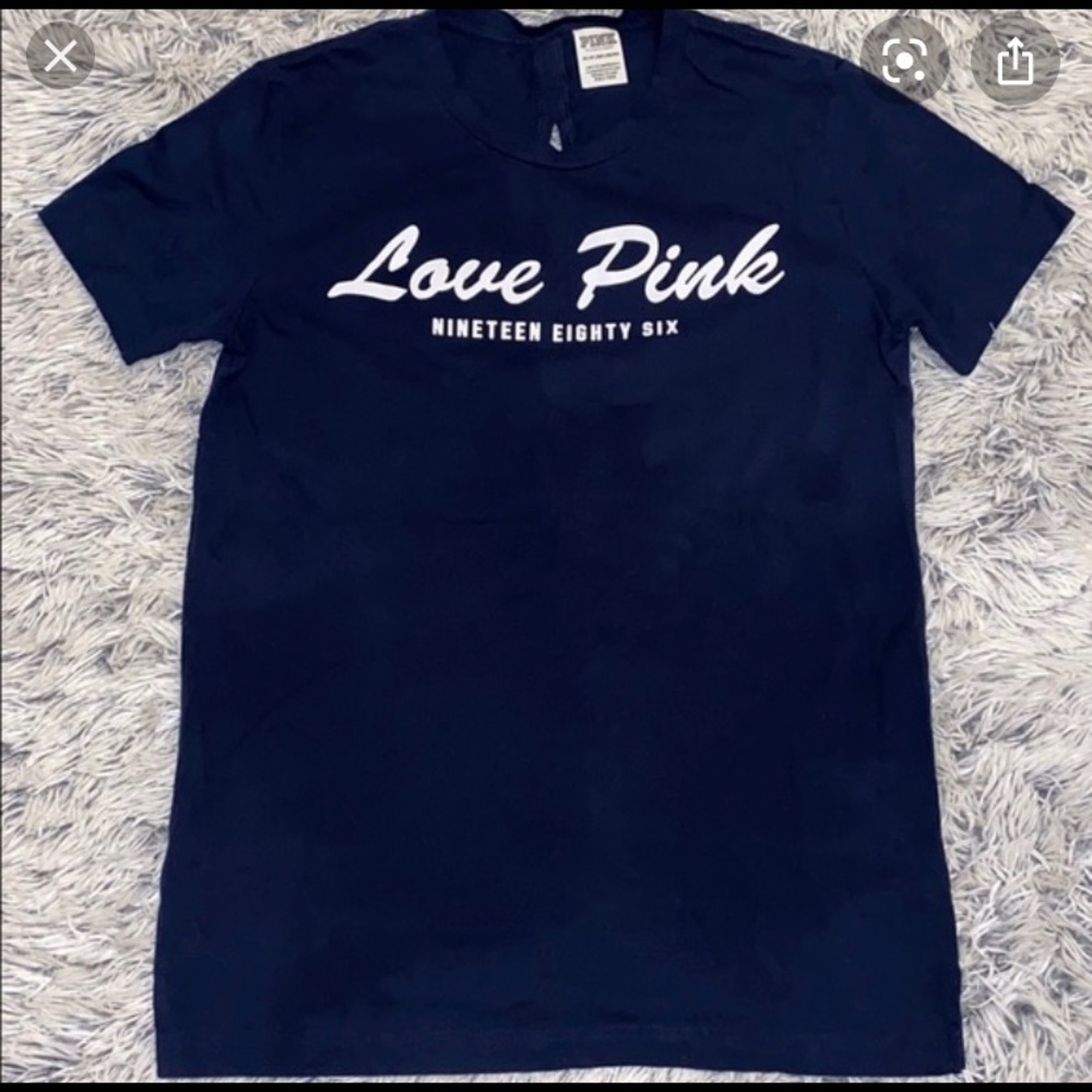 Navy blue campus Tee with open back